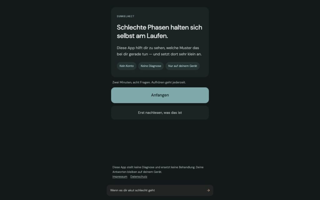 Screenshot: Dunkelheit