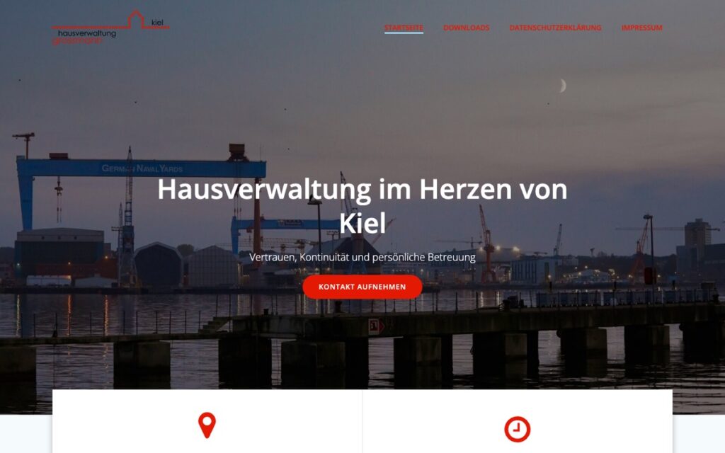 Screenshot: Hausverwaltung Grossmann
